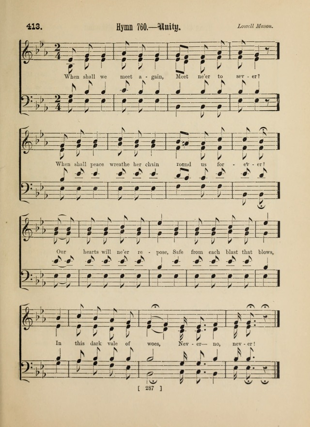 Methodist Tune Book: a collection of tunes adapted to the Methodist Hymn book page 287
