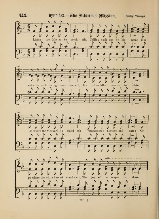 Methodist Tune Book: a collection of tunes adapted to the Methodist Hymn book page 288