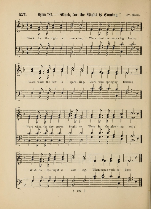 Methodist Tune Book: a collection of tunes adapted to the Methodist Hymn book page 292
