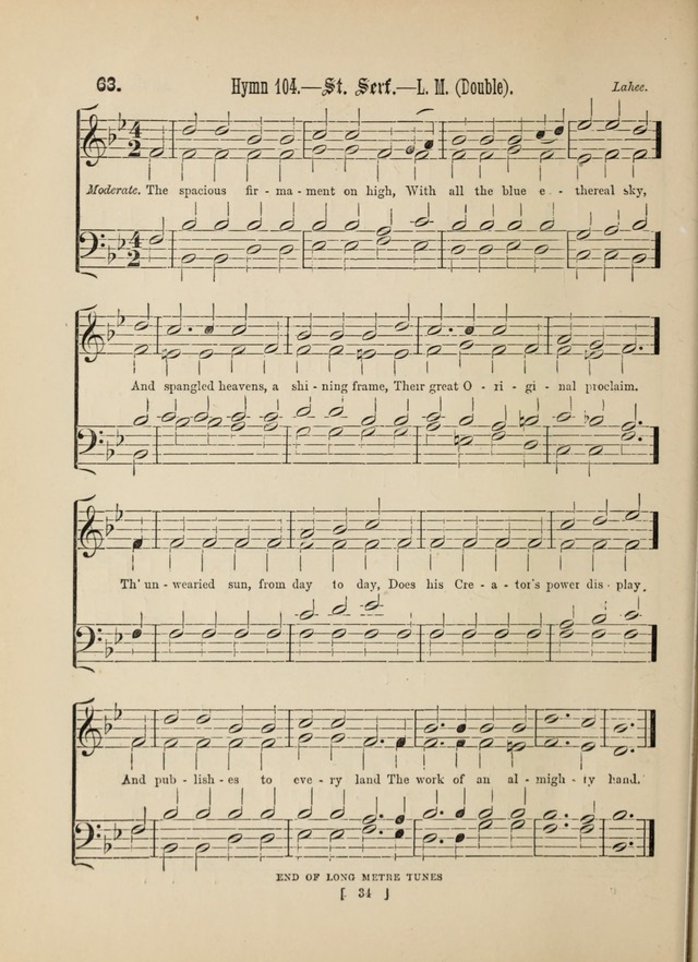 Methodist Tune Book: a collection of tunes adapted to the Methodist Hymn book page 34