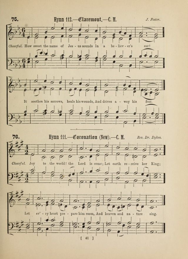 Methodist Tune Book: a collection of tunes adapted to the Methodist Hymn book page 41