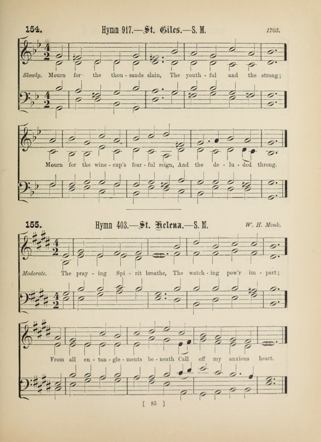 Methodist Tune Book: a collection of tunes adapted to the Methodist Hymn book page 85