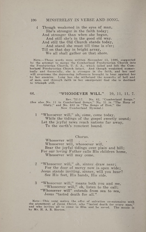 Minstrelsy In Verse and Song: Being a collection of Original Psalms, Hymns and Poems for the Home, covering a period of more than fifty years in their production page 100