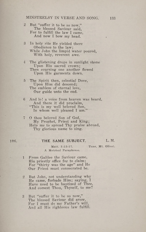 Minstrelsy In Verse and Song: Being a collection of Original Psalms, Hymns and Poems for the Home, covering a period of more than fifty years in their production page 133