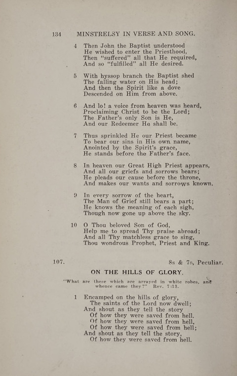 Minstrelsy In Verse and Song: Being a collection of Original Psalms, Hymns and Poems for the Home, covering a period of more than fifty years in their production page 134