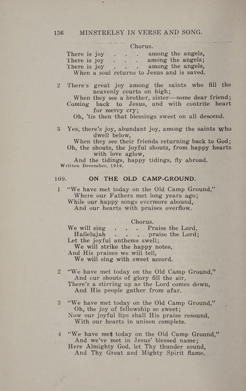Minstrelsy In Verse and Song: Being a collection of Original Psalms, Hymns and Poems for the Home, covering a period of more than fifty years in their production page 136