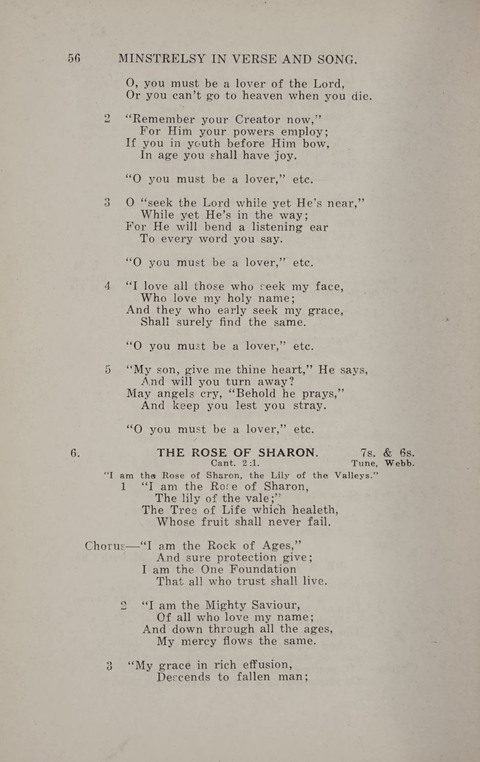 Minstrelsy In Verse and Song: Being a collection of Original Psalms, Hymns and Poems for the Home, covering a period of more than fifty years in their production page 56