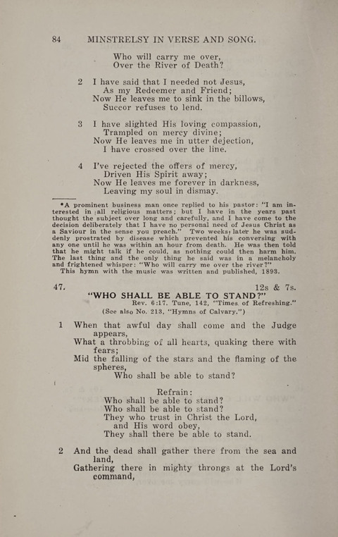 Minstrelsy In Verse and Song: Being a collection of Original Psalms, Hymns and Poems for the Home, covering a period of more than fifty years in their production page 84