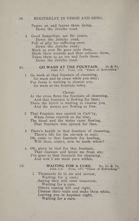 Minstrelsy In Verse and Song: Being a collection of Original Psalms, Hymns and Poems for the Home, covering a period of more than fifty years in their production page 86