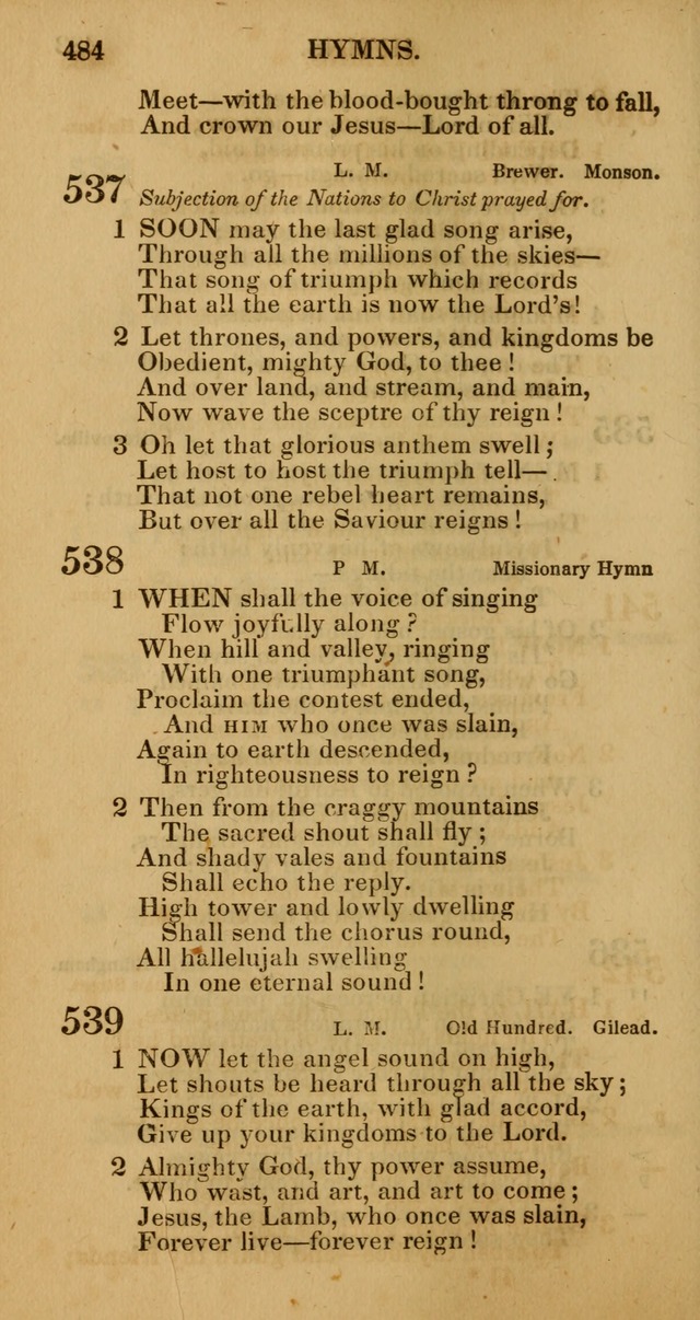Manual of Christian Psalmody: a collection of psalms and hymns for public worship page 486