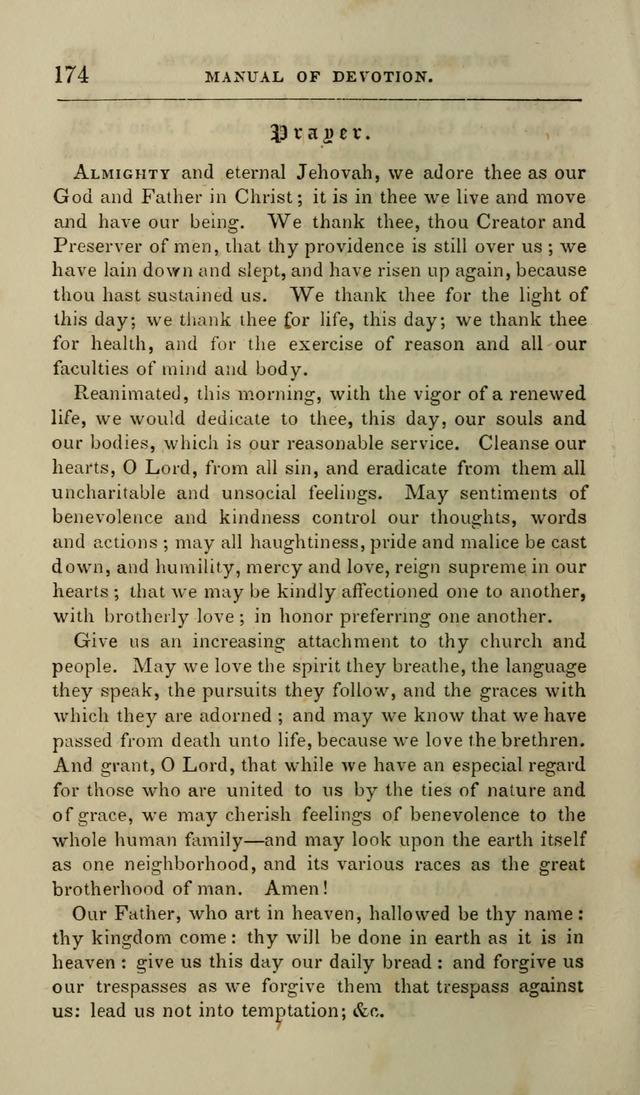Manual of Devotion: or religious exercises for the morning and evening of each day of the month, for the use of schools and private families page 176