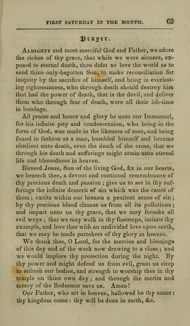 Manual of Devotion: or religious exercises for the morning and evening of each day of the month, for the use of schools and private families page 63