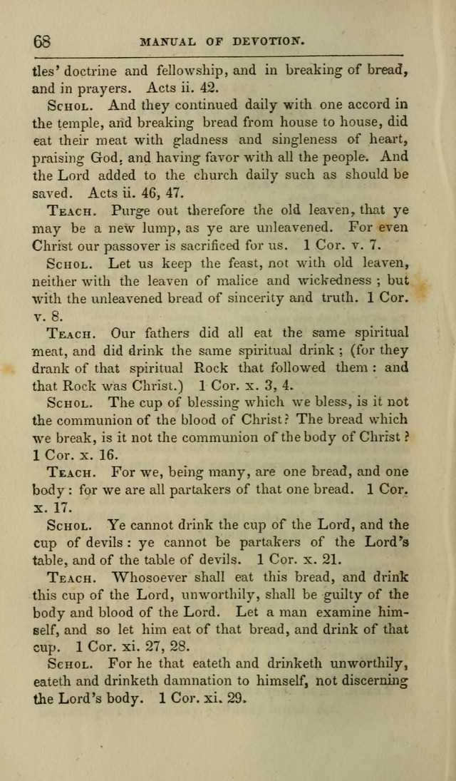Manual of Devotion: or religious exercises for the morning and evening of each day of the month, for the use of schools and private families page 68