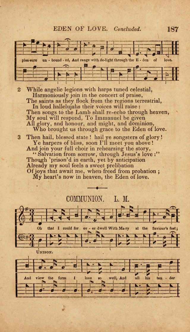 The Minstrel of Zion: a book of religious songs, accompanied with appropriate music, chiefly original page 187