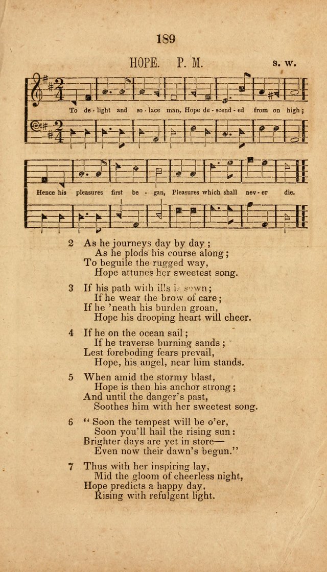 The Minstrel of Zion: a book of religious songs, accompanied with appropriate music, chiefly original page 189