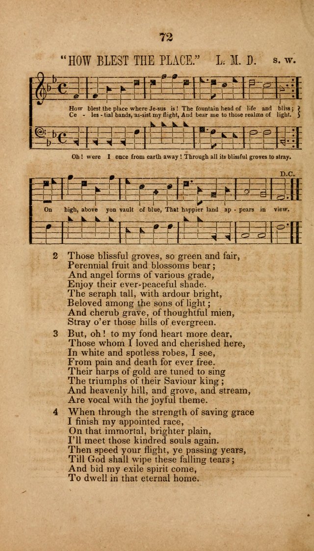 The Minstrel of Zion: a book of religious songs, accompanied with appropriate music, chiefly original page 72