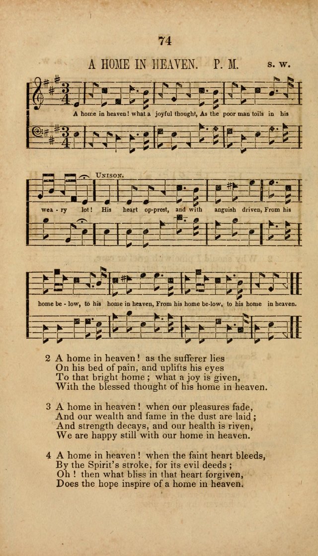 The Minstrel of Zion: a book of religious songs, accompanied with appropriate music, chiefly original page 74