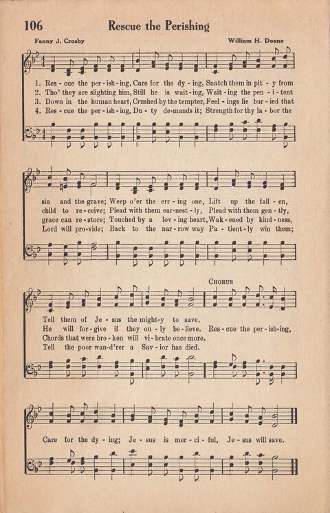Melodies of Zion: A Compilation of Hymns and Songs, Old and New, Intended for All Kinds of Religious Service page 105