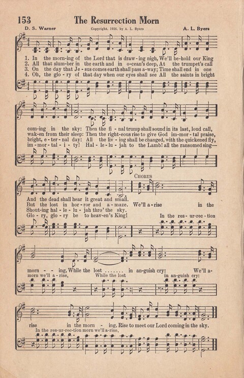 Melodies of Zion: A Compilation of Hymns and Songs, Old and New, Intended for All Kinds of Religious Service page 153