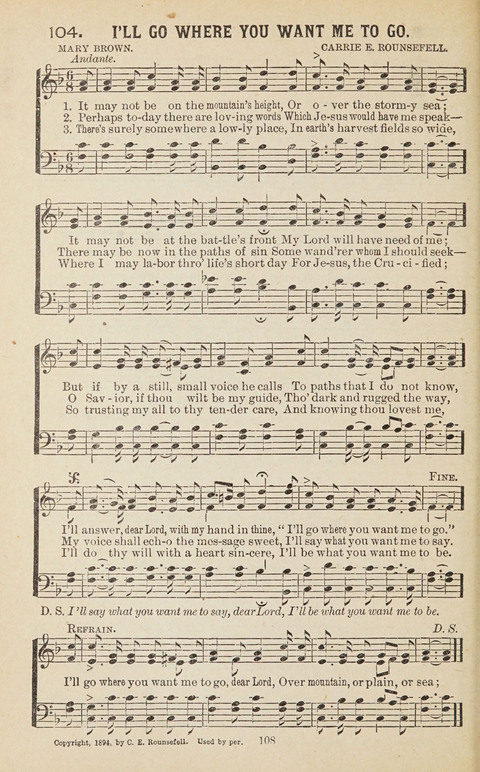 New Anti-Saloon Songs: A Collection of Temperance and Moral Reform Songs Prepared at the Request of The National Anti-Saloon League page 106