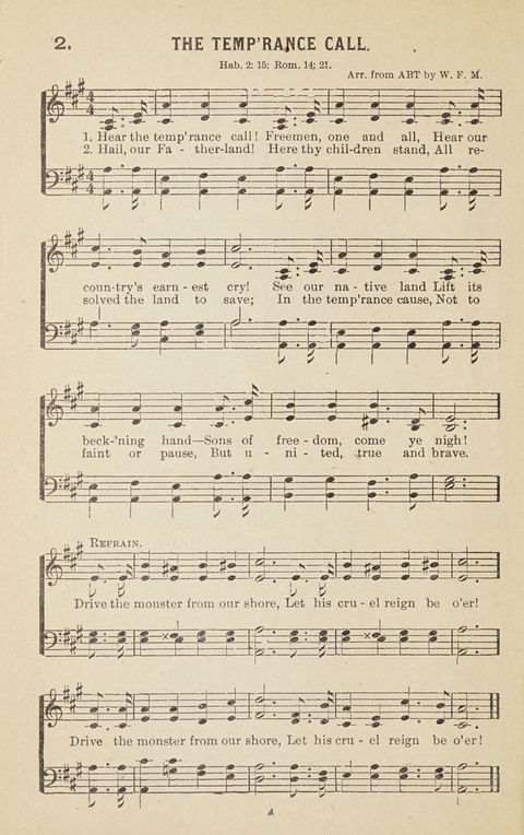 New Anti-Saloon Songs: A Collection of Temperance and Moral Reform Songs Prepared at the Request of The National Anti-Saloon League page 2