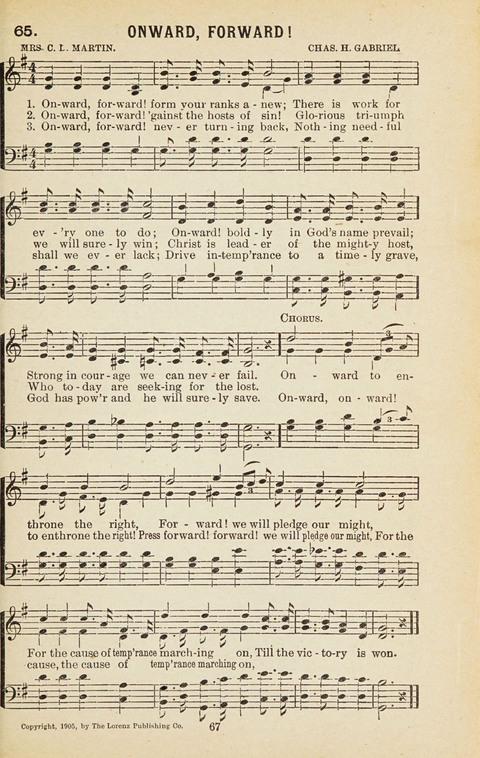 New Anti-Saloon Songs: A Collection of Temperance and Moral Reform Songs Prepared at the Request of The National Anti-Saloon League page 65