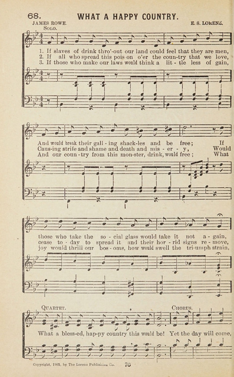 New Anti-Saloon Songs: A Collection of Temperance and Moral Reform Songs Prepared at the Request of The National Anti-Saloon League page 68