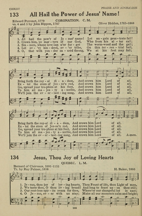New Baptist Hymnal: containing standard and Gospel hymns and responsive readings page 100