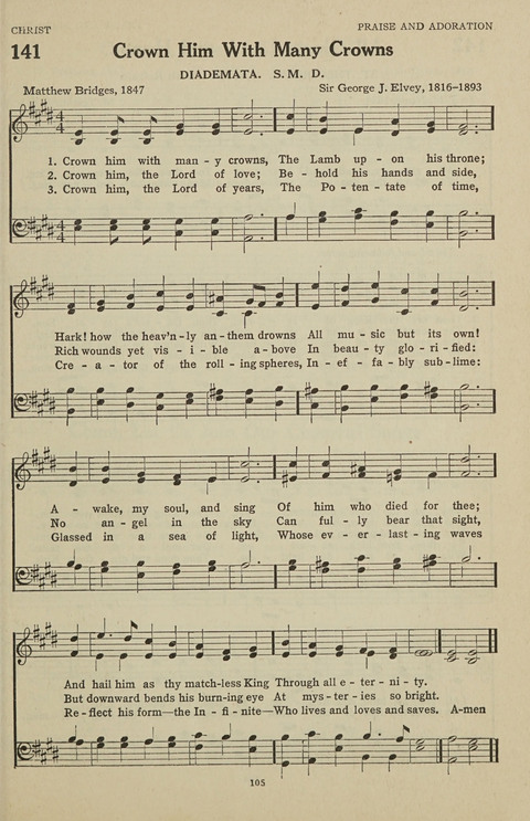 New Baptist Hymnal: containing standard and Gospel hymns and responsive readings page 105
