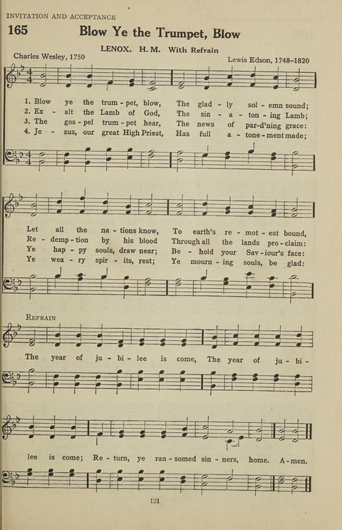New Baptist Hymnal: containing standard and Gospel hymns and responsive readings page 121