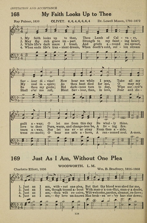 New Baptist Hymnal: containing standard and Gospel hymns and responsive readings page 124