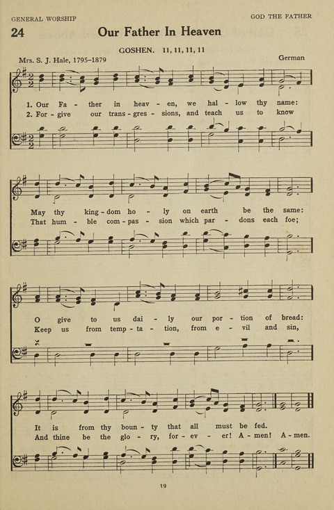 New Baptist Hymnal: containing standard and Gospel hymns and responsive readings page 19