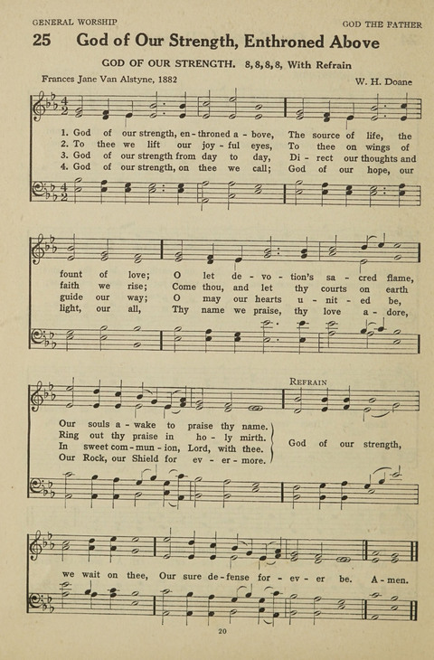 New Baptist Hymnal: containing standard and Gospel hymns and responsive readings page 20