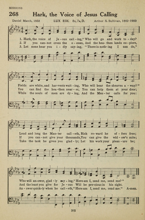 New Baptist Hymnal: containing standard and Gospel hymns and responsive readings page 202
