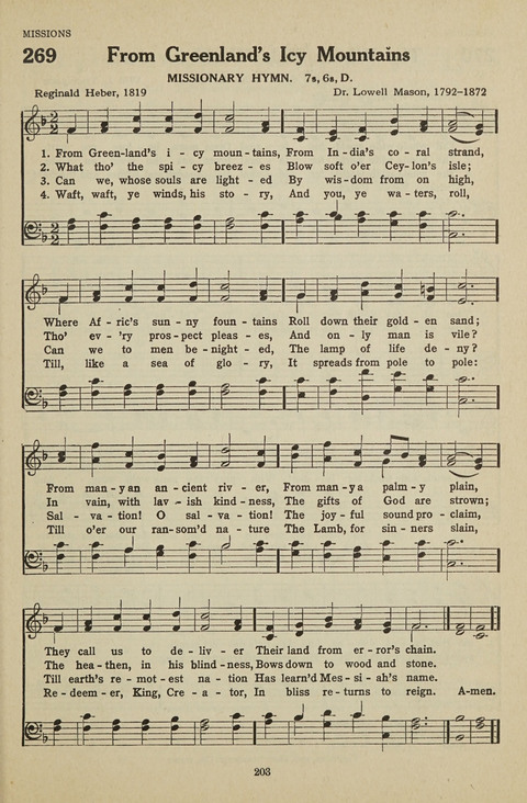 New Baptist Hymnal: containing standard and Gospel hymns and responsive readings page 203