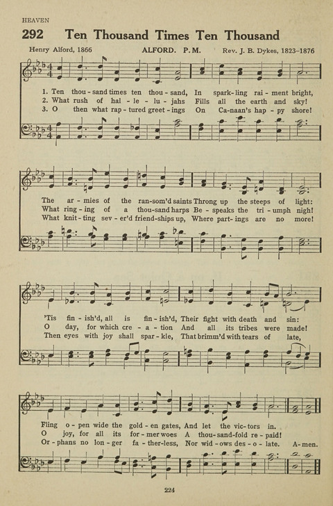 New Baptist Hymnal: containing standard and Gospel hymns and responsive readings page 224