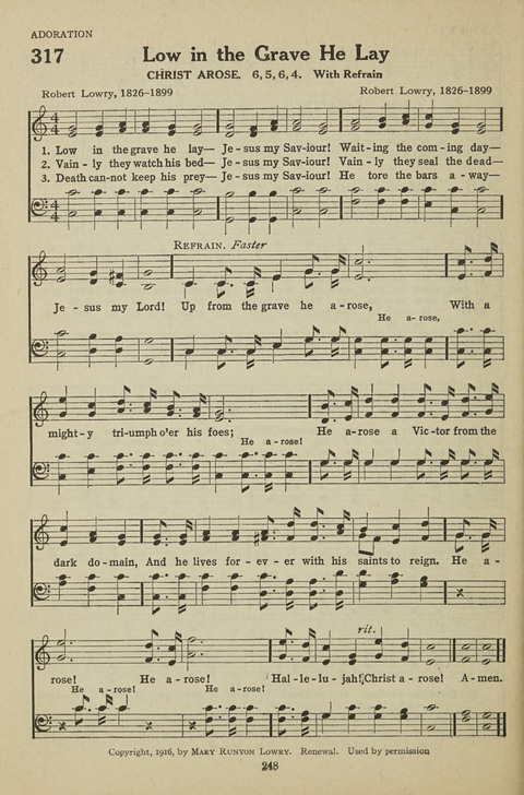 New Baptist Hymnal: containing standard and Gospel hymns and responsive readings page 248