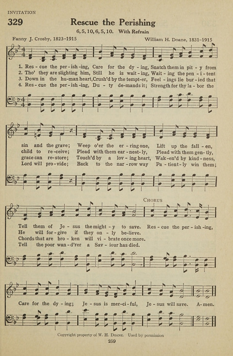 New Baptist Hymnal: containing standard and Gospel hymns and responsive readings page 259