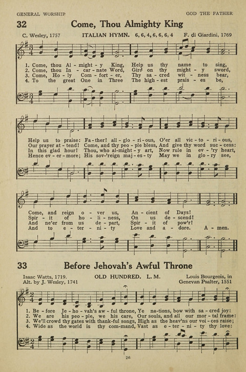 New Baptist Hymnal: containing standard and Gospel hymns and responsive readings page 26