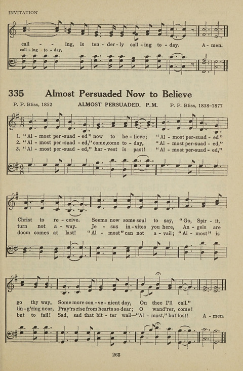 New Baptist Hymnal: containing standard and Gospel hymns and responsive readings page 265