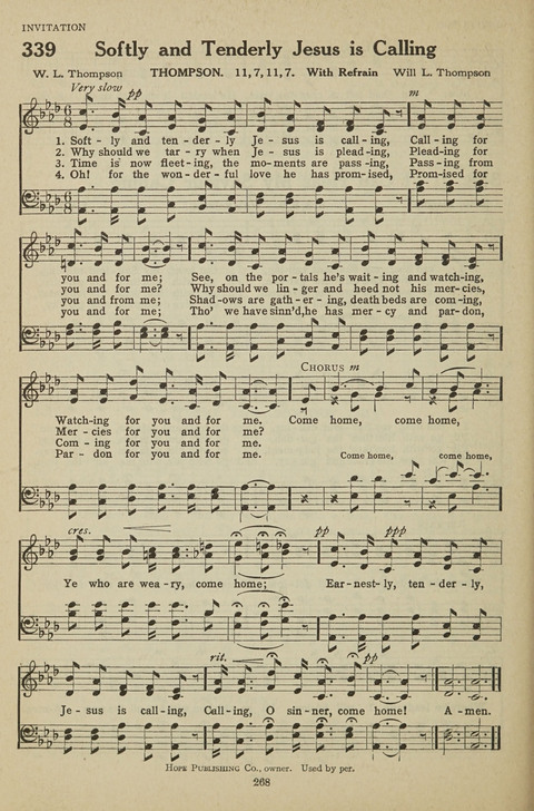New Baptist Hymnal: containing standard and Gospel hymns and responsive readings page 268