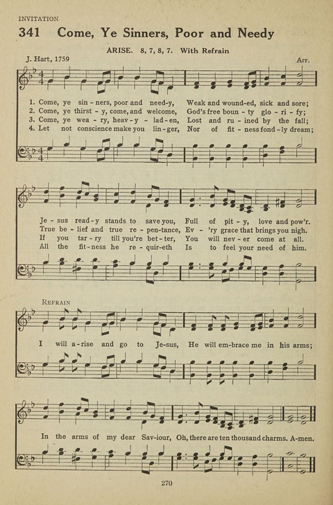 New Baptist Hymnal: containing standard and Gospel hymns and responsive readings page 270