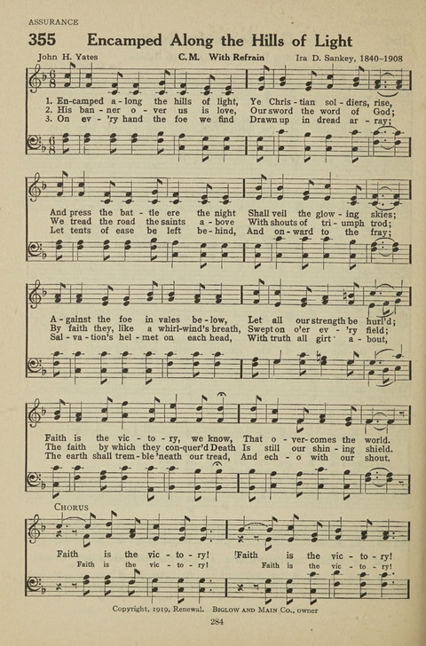 New Baptist Hymnal: containing standard and Gospel hymns and responsive readings page 284