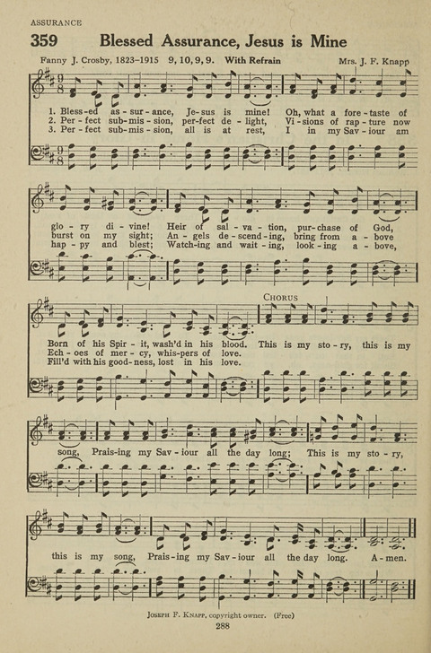 New Baptist Hymnal: containing standard and Gospel hymns and responsive readings page 288