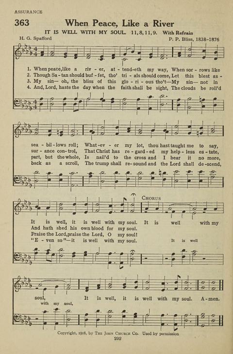New Baptist Hymnal: containing standard and Gospel hymns and responsive readings page 292