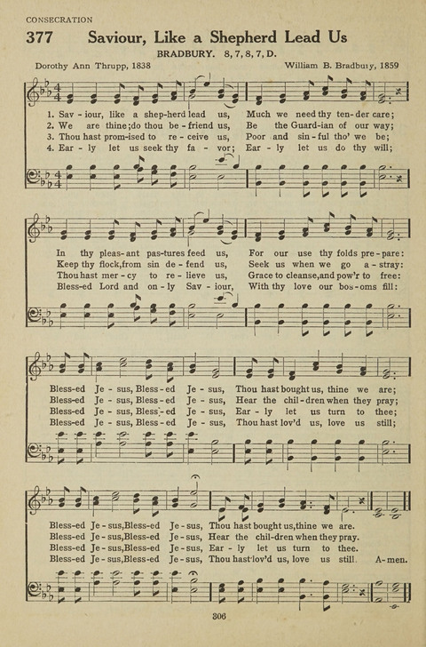 New Baptist Hymnal: containing standard and Gospel hymns and responsive readings page 306