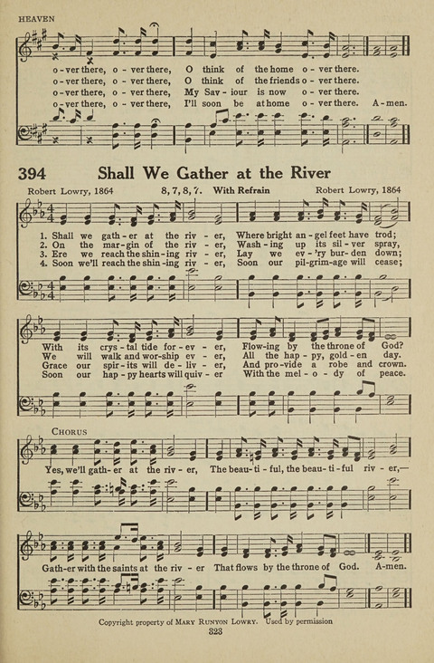 New Baptist Hymnal: containing standard and Gospel hymns and responsive readings page 323