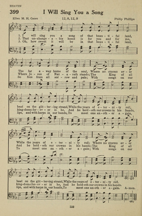 New Baptist Hymnal: containing standard and Gospel hymns and responsive readings page 328