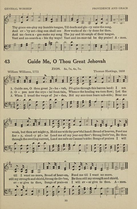 New Baptist Hymnal: containing standard and Gospel hymns and responsive readings page 33