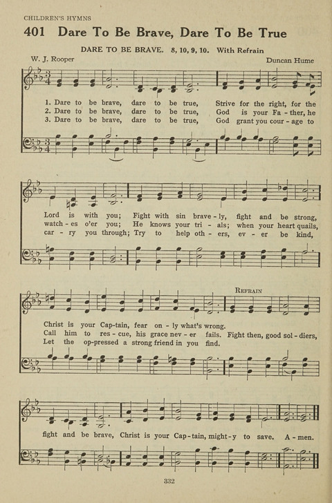 New Baptist Hymnal: containing standard and Gospel hymns and responsive readings page 332